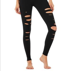 Alo Yoga Women's High Waisted Ripped Warrior Legging
